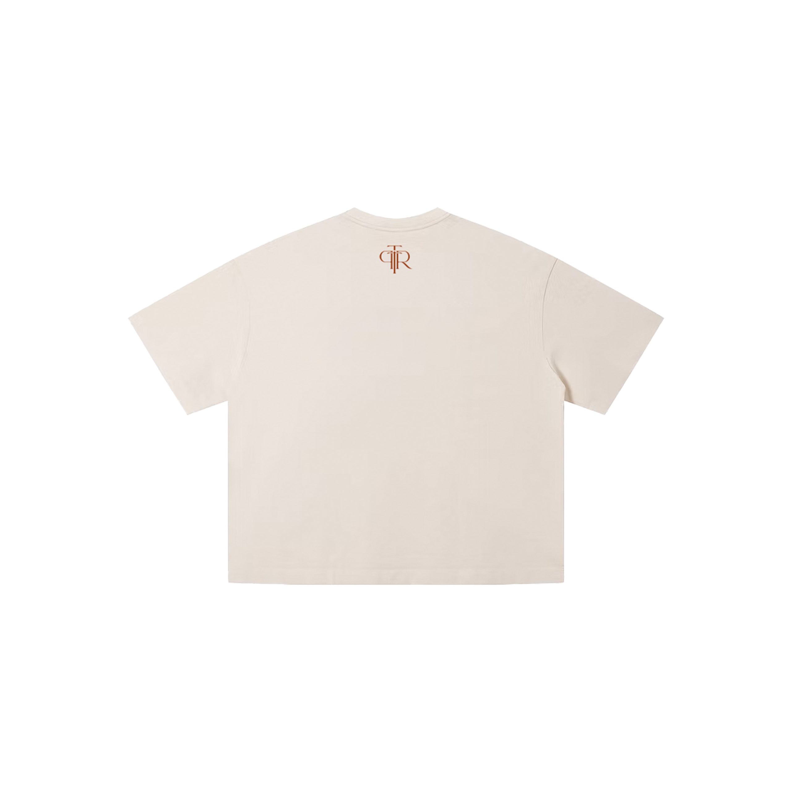 Becoming Her Cream t-shirt back with The Power to Reclaim logo