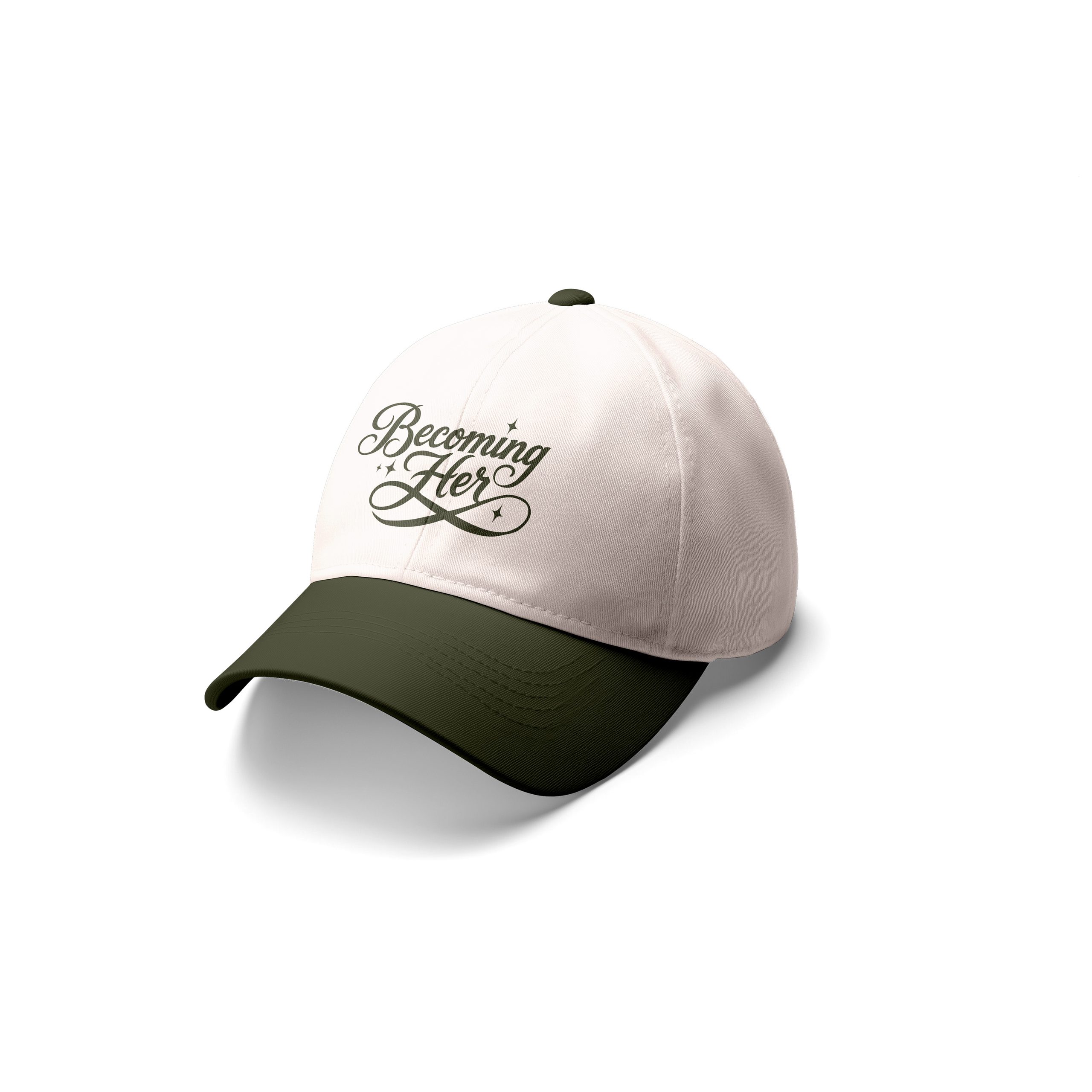 Becoming Her Forest Green statement cap front view