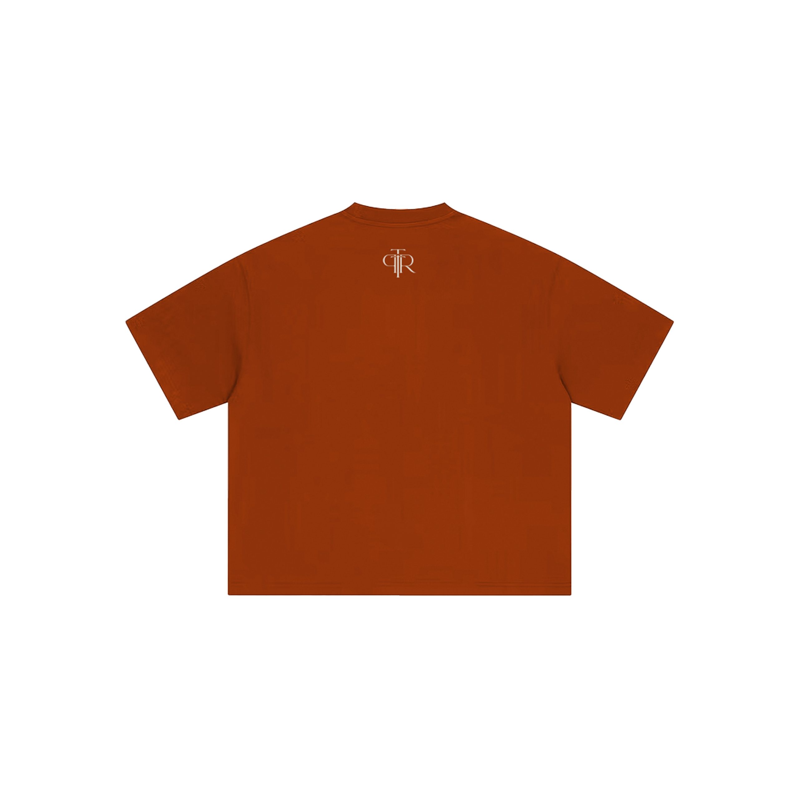 Becoming Her Terracotta t-shirt back with The Power to Reclaim logo