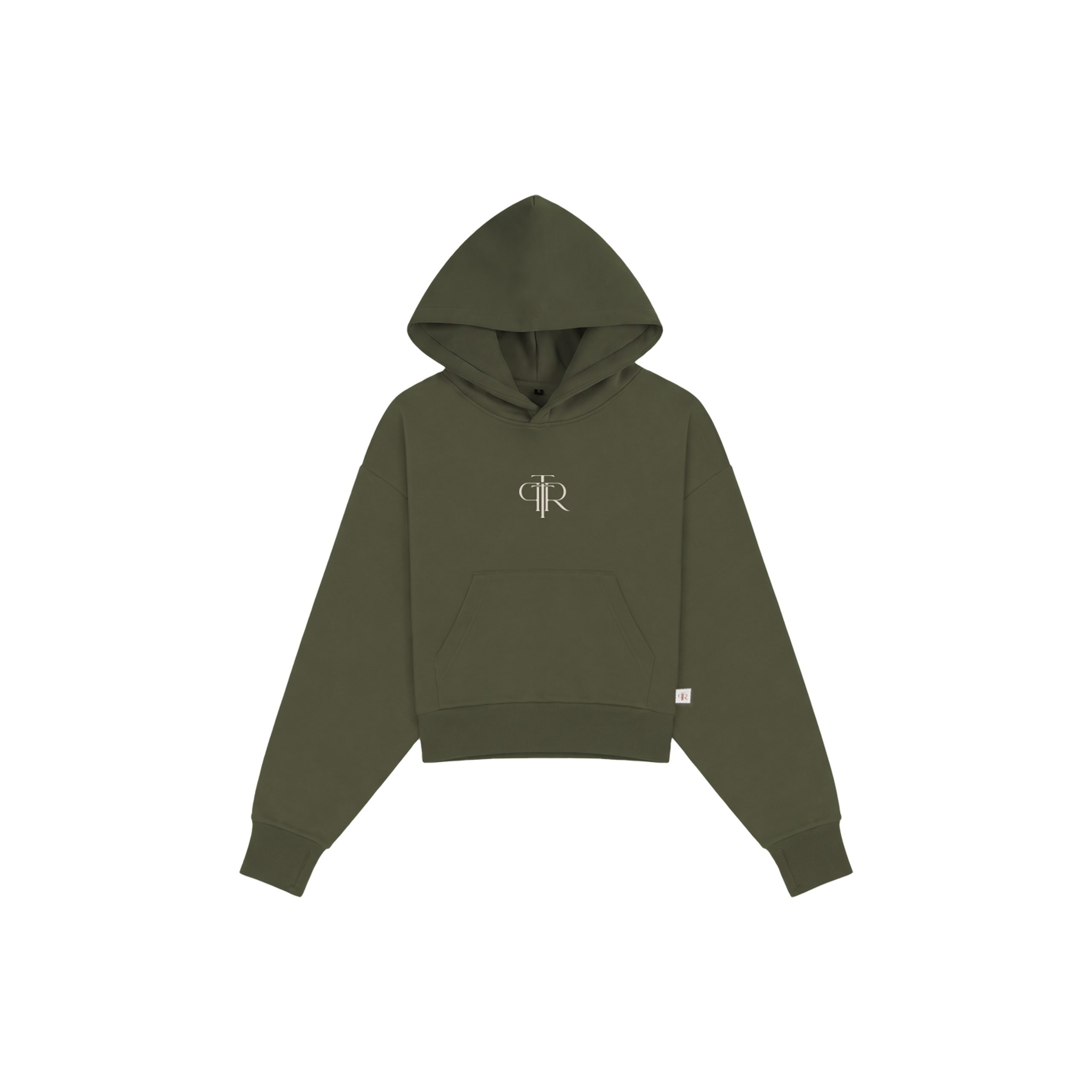 Becoming Required Courage Forest Green hoodie front with The Power to Reclaim logo
