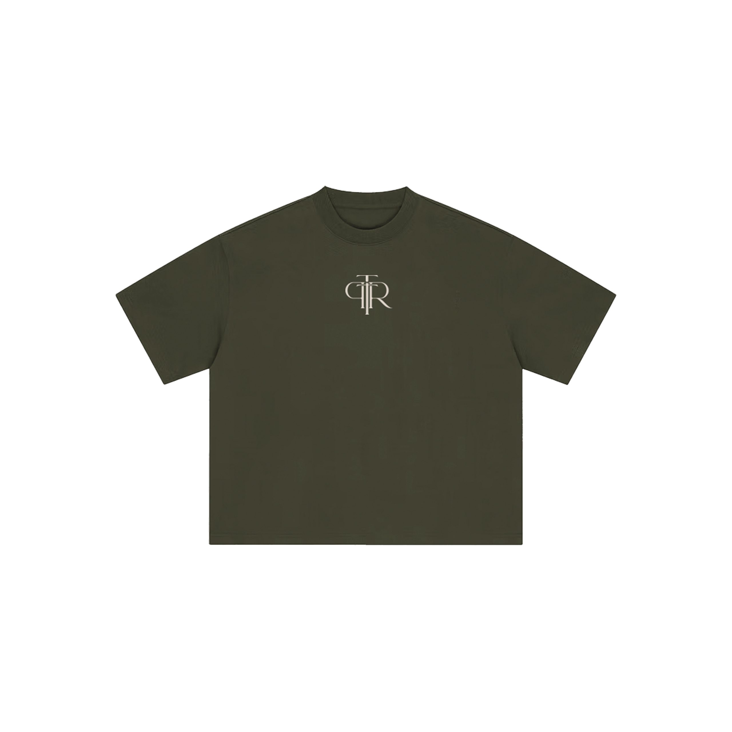 Becoming Required Courage Forest Green t-shirt front with The Power to Reclaim logo