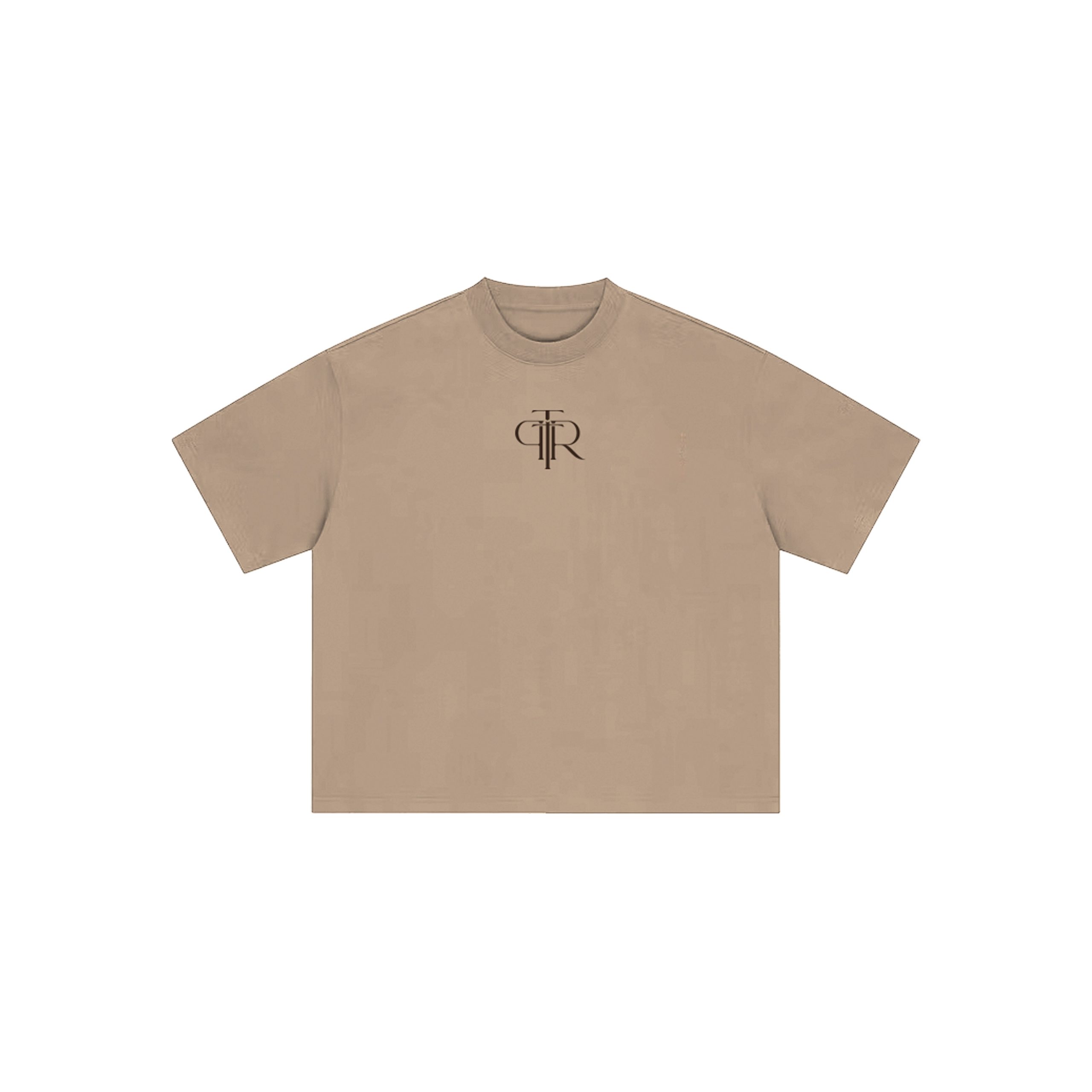 Becoming Required Courage Sand t-shirt front with The Power to Reclaim logo
