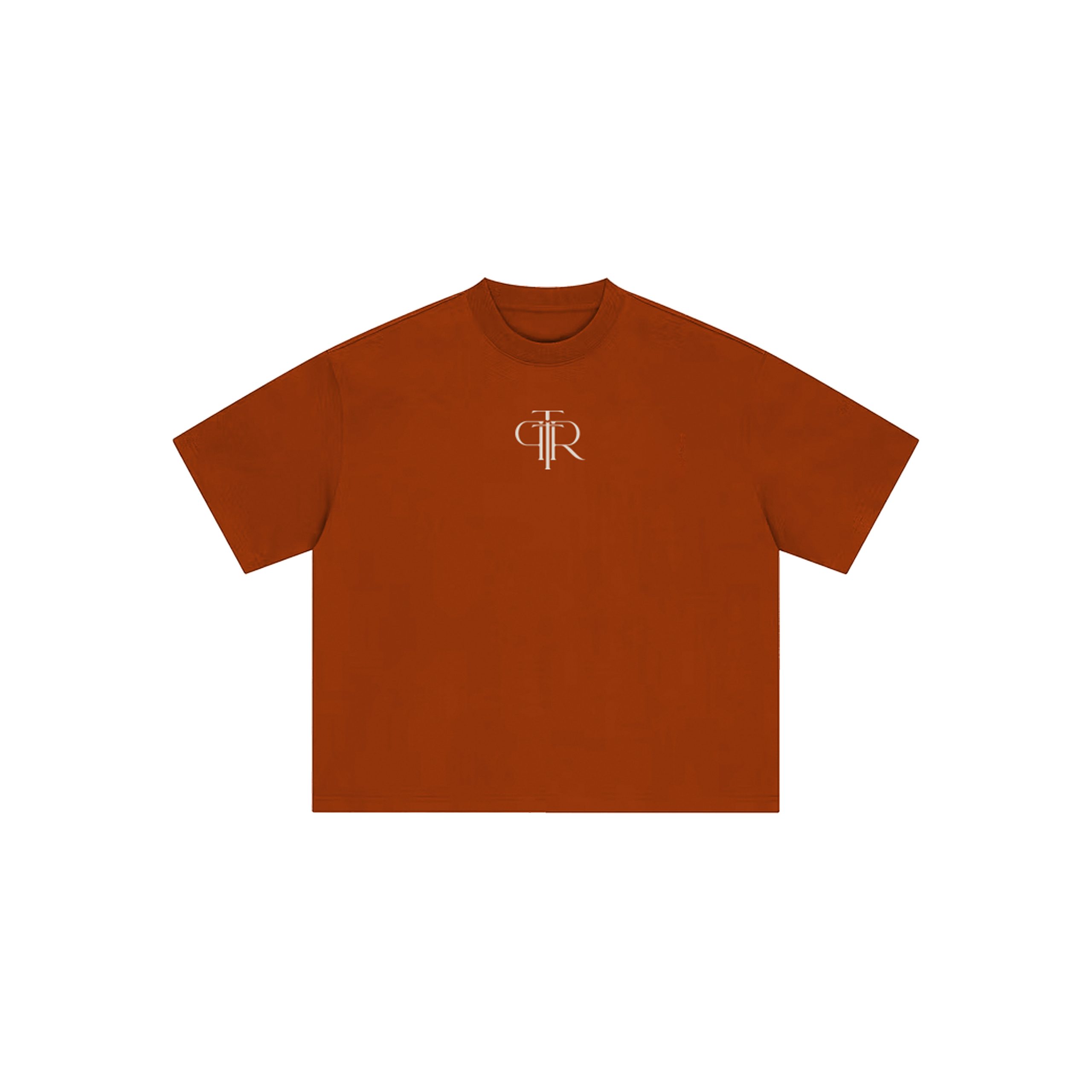 Becoming Required Courage Terracotta t-shirt front with The Power to Reclaim logo