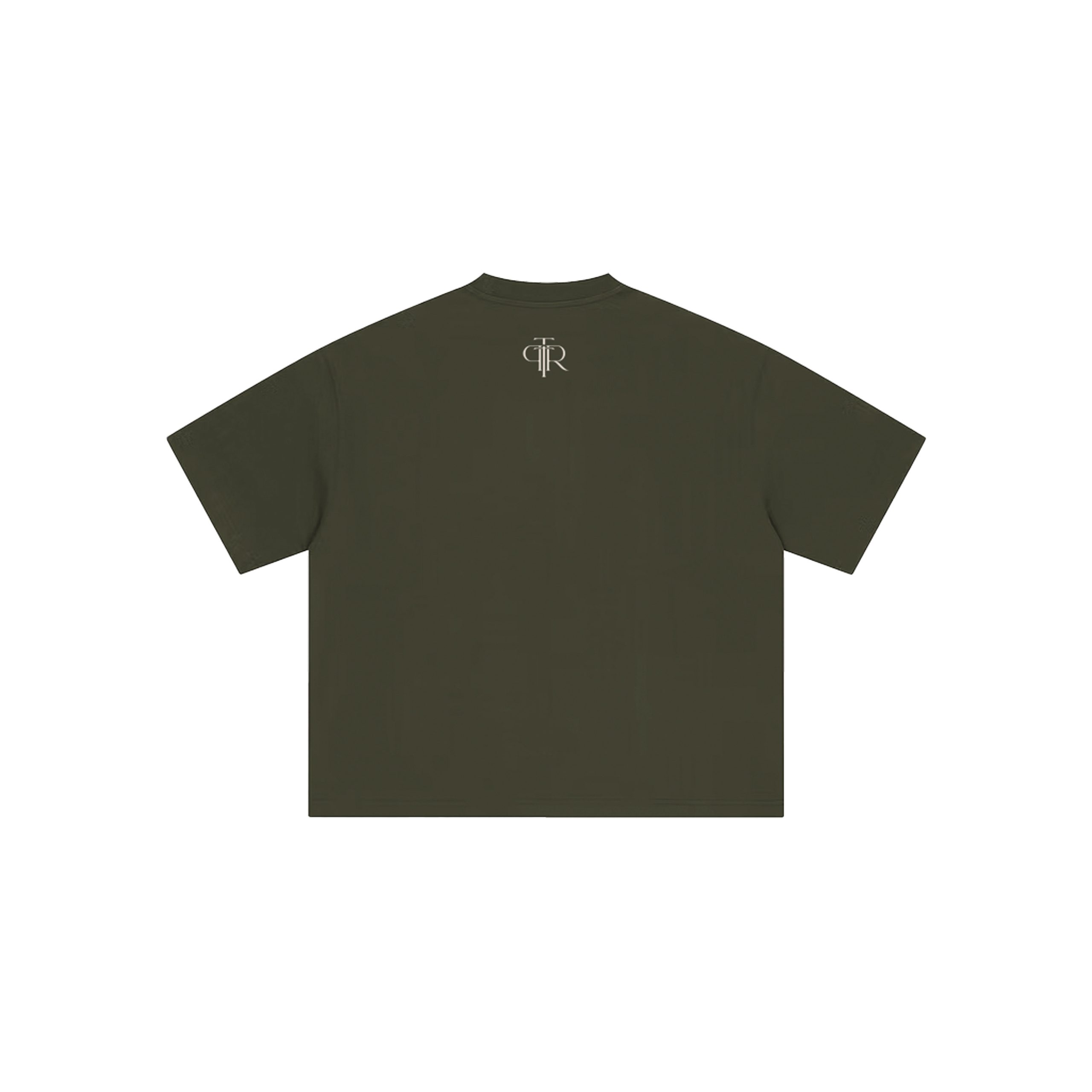 Healing In Progress Forest Green t-shirt back with The Power to Reclaim logo