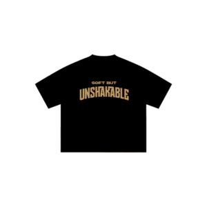 Soft But Unshakable Reclaim Black graphic t-shirt front view