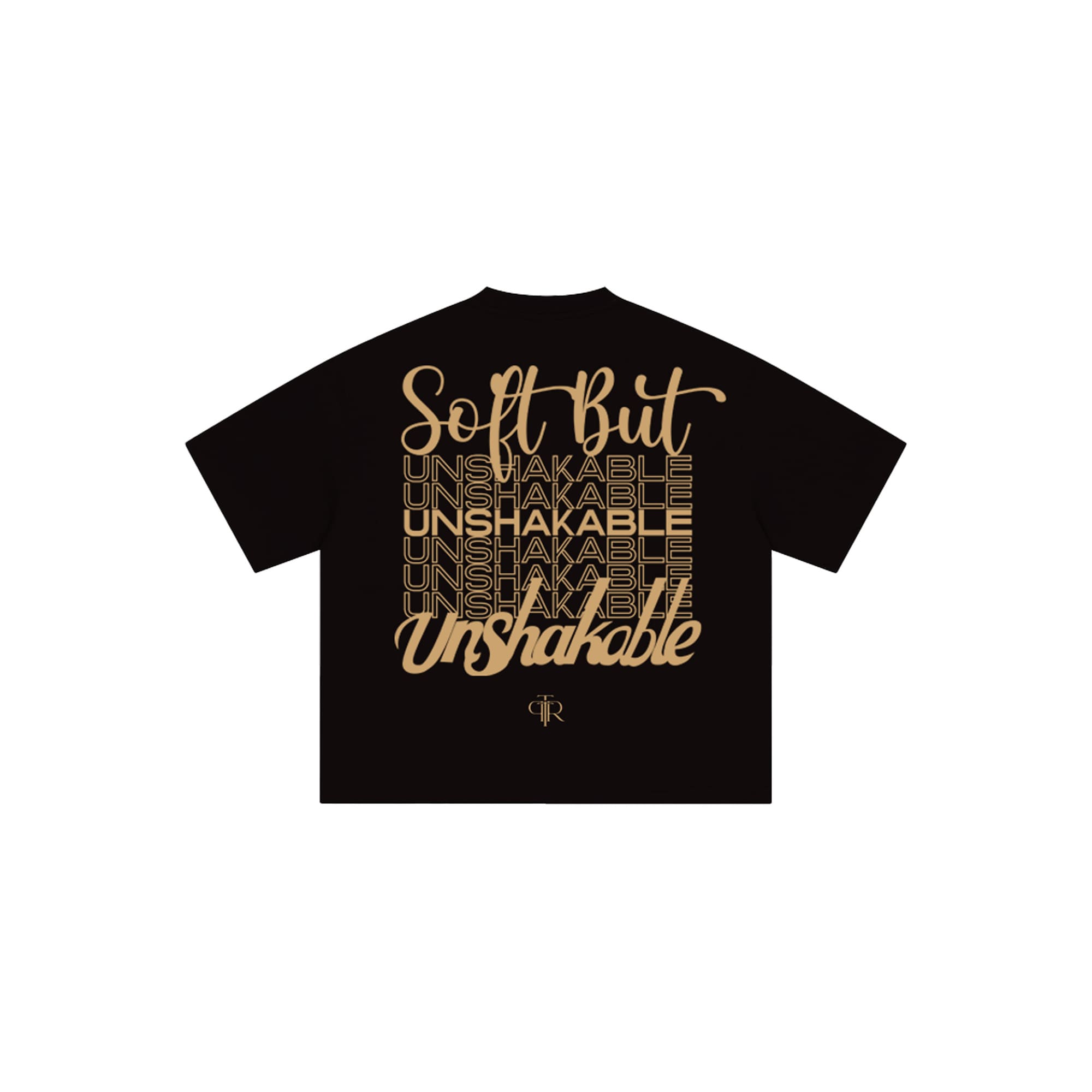 Soft But Unshakable Reclaim Black t-shirt back graphic design