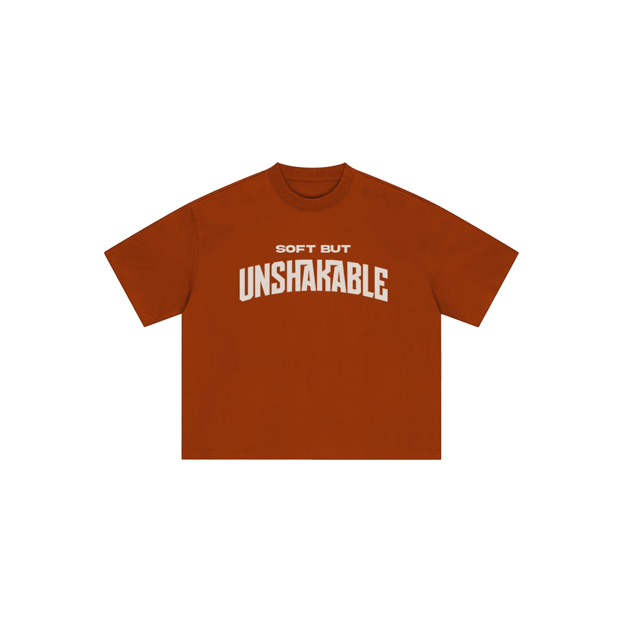 Soft But Unshakable Terracota graphic t-shirt front view