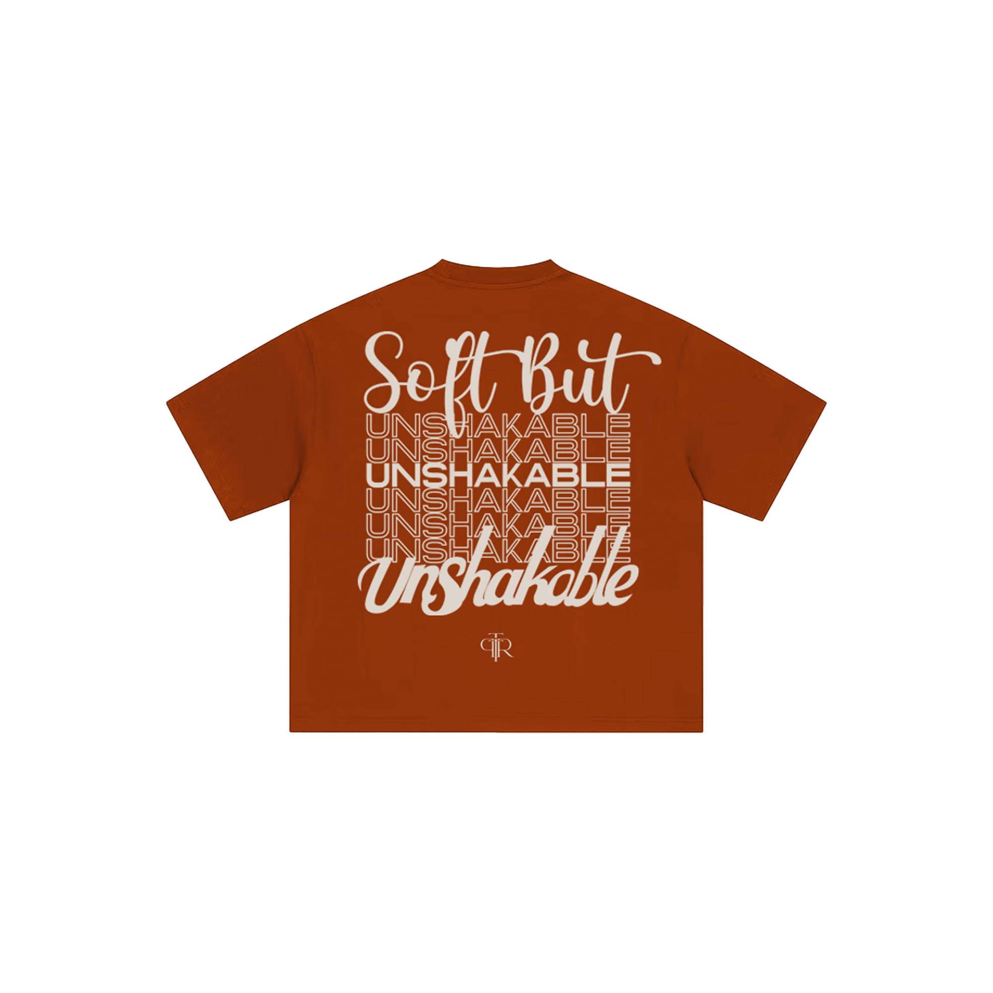 Soft But Unshakable Terracota t-shirt back graphic design